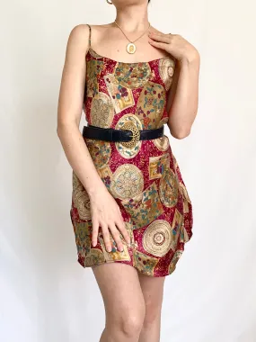 100% Silk Vintage Victoria's Secret Golden Coin Slip Dress (P)