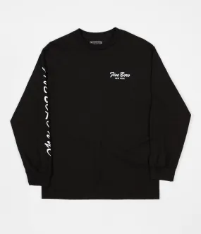 5Boro Burning Rose Long Sleeve T-Shirt - Black