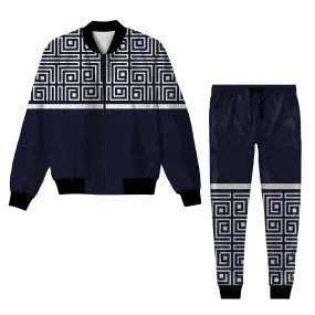 Abstract Jacket Track Suit