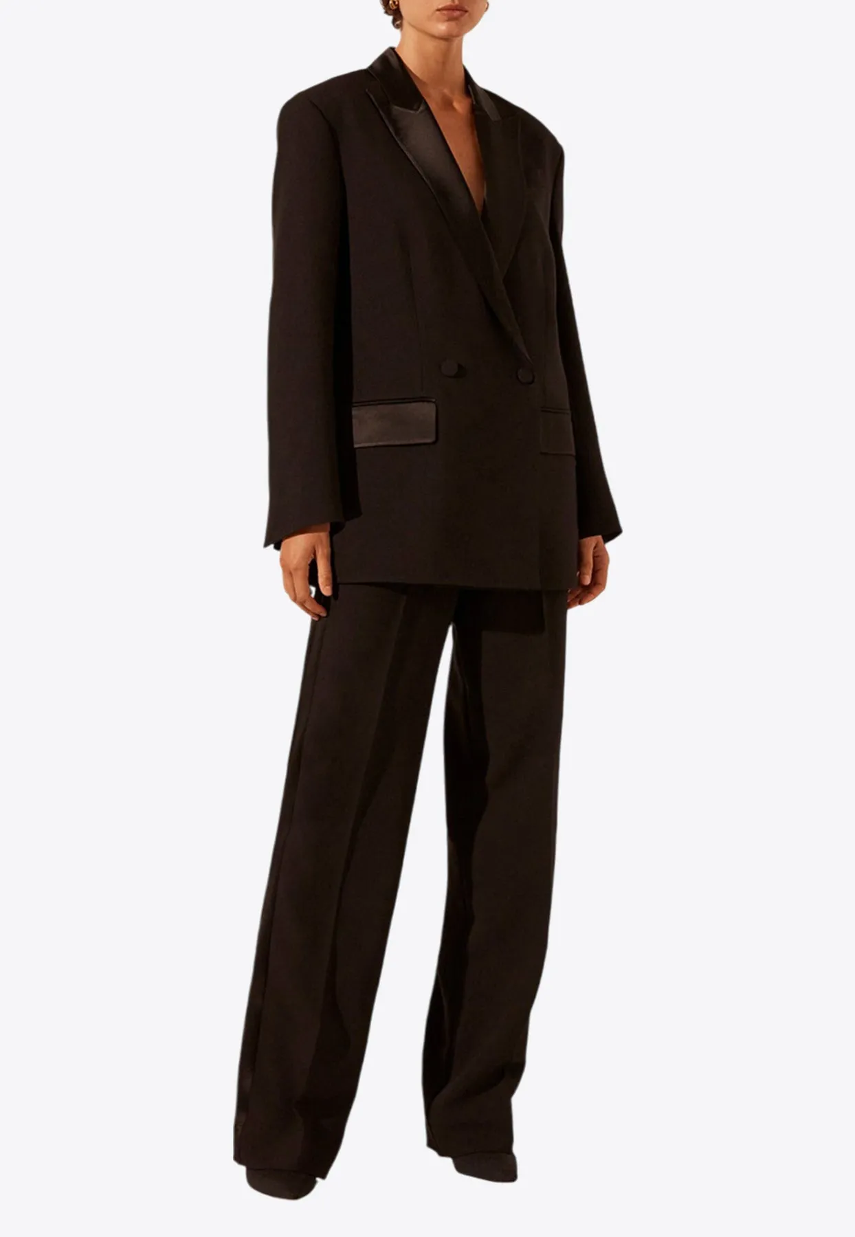 Adri Straight-Leg Tuxedo Pants