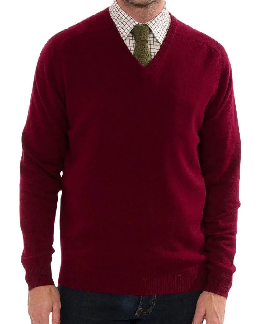 Alan Paine Streetly Lambswool V Neck Jumper