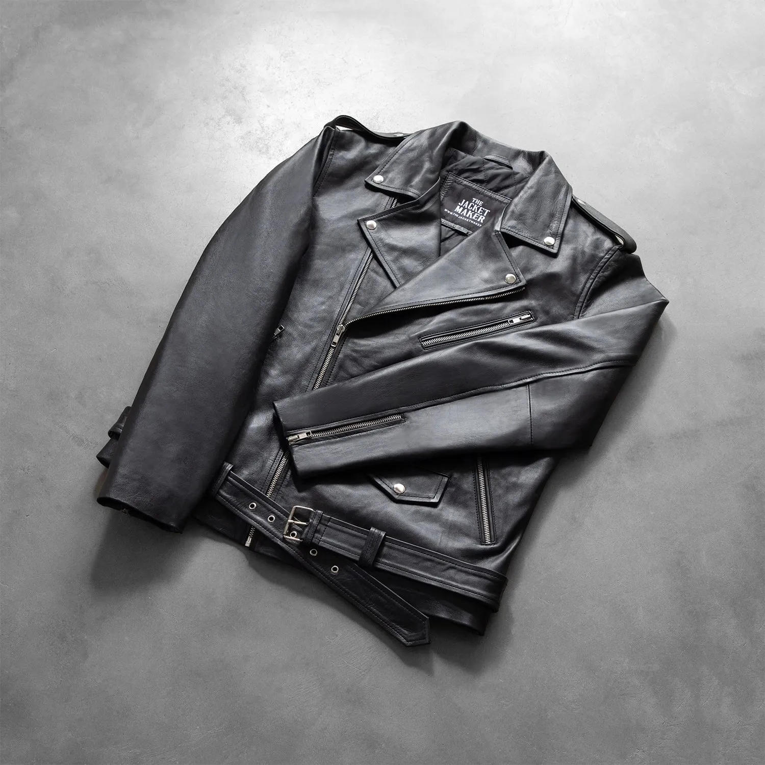 Allaric Alley Black Leather Biker Jacket