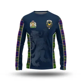 Arnott Tartan Long Sleeve T-Shirt with Family Crest and Lion Rampant Vibes Sport Style