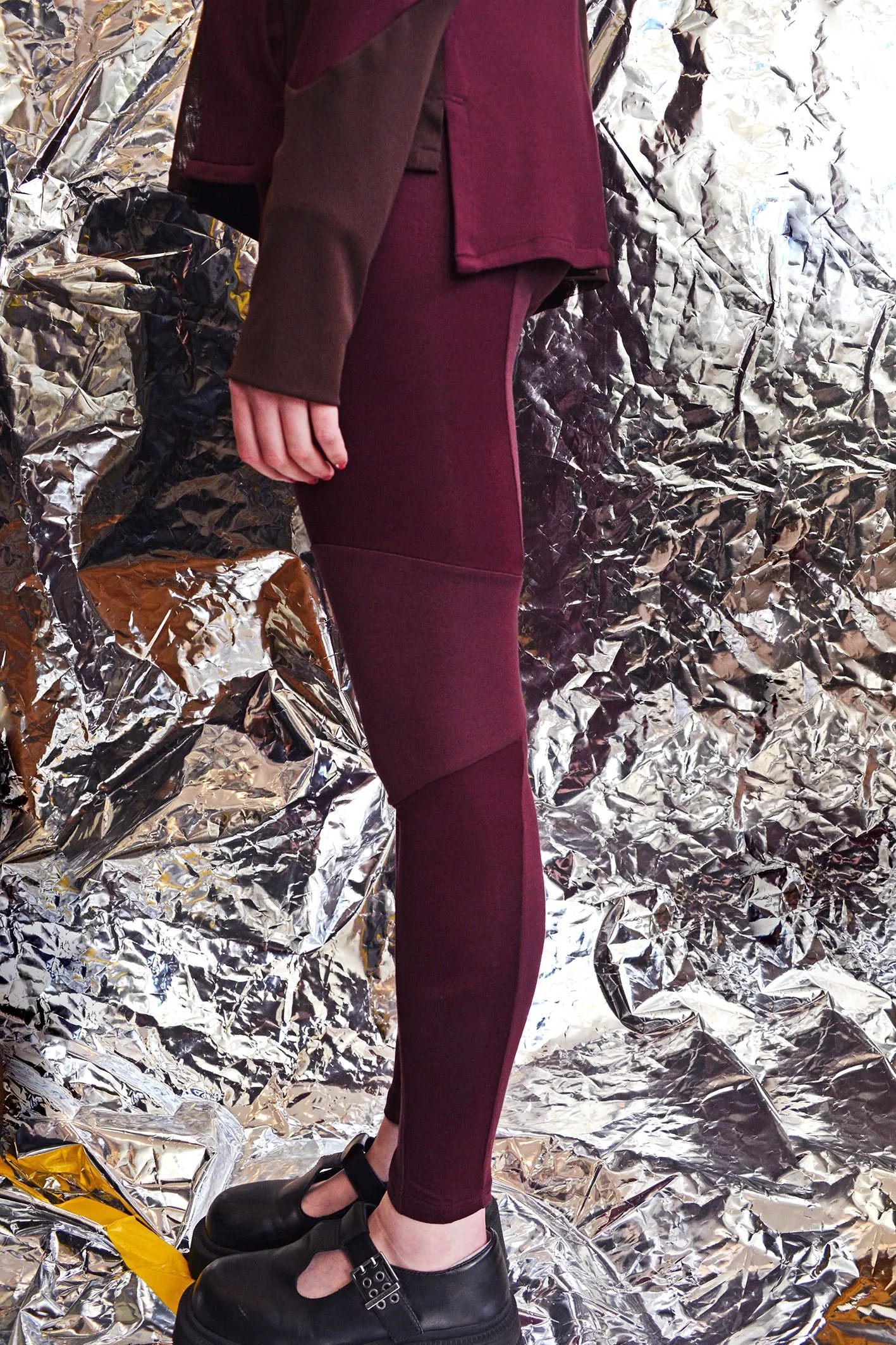 AW23 TARAN PANELED LEGGINGS - MERLOT