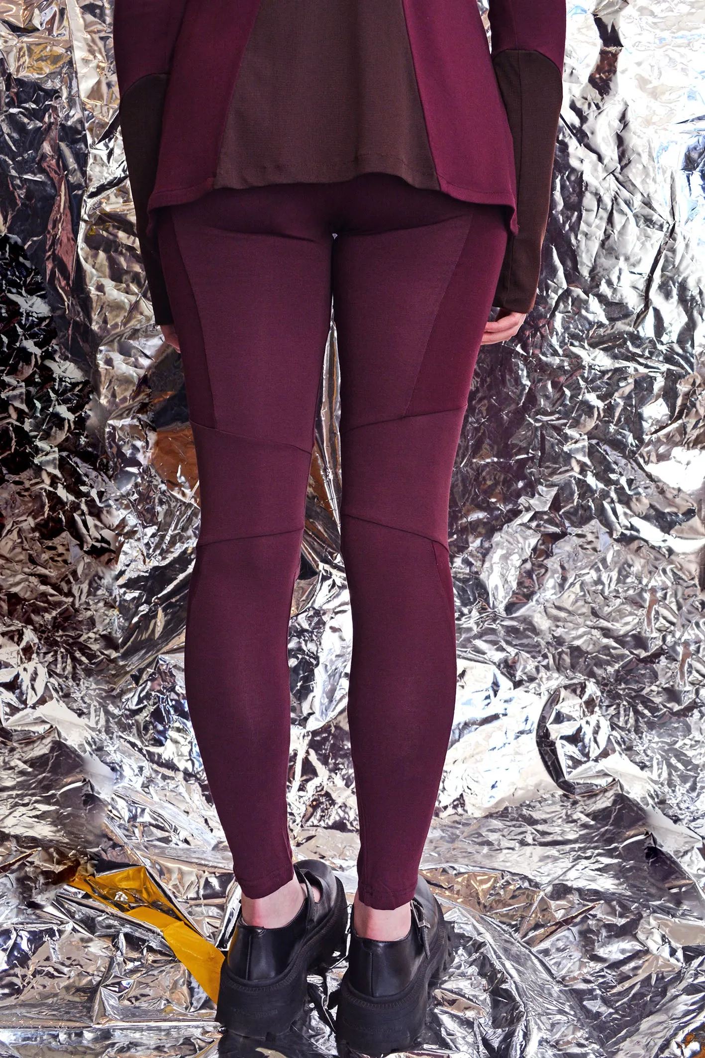 AW23 TARAN PANELED LEGGINGS - MERLOT