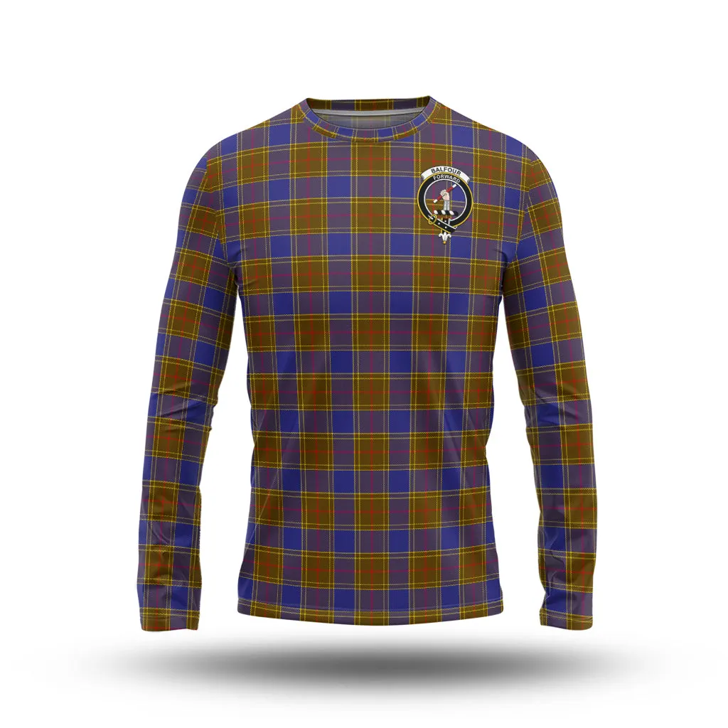 Balfour Tartan Long Sleeve T-Shirt with Family Crest