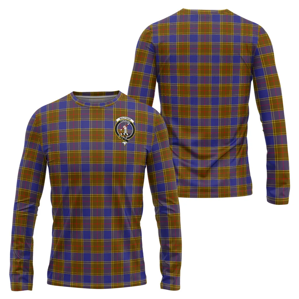 Balfour Tartan Long Sleeve T-Shirt with Family Crest