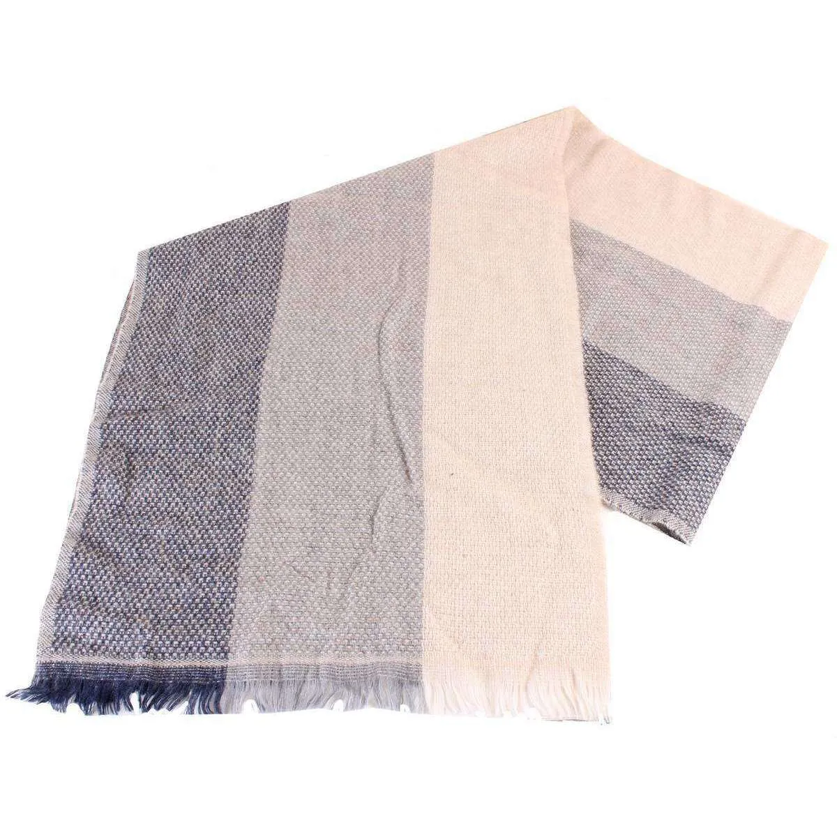 Bassin and Brown Magnolia Three Dot Stripe Scarf - Beige/Grey