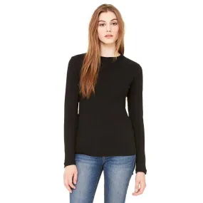 Bella   Canvas Women's Black Jersey Long-Sleeve T-Shirt