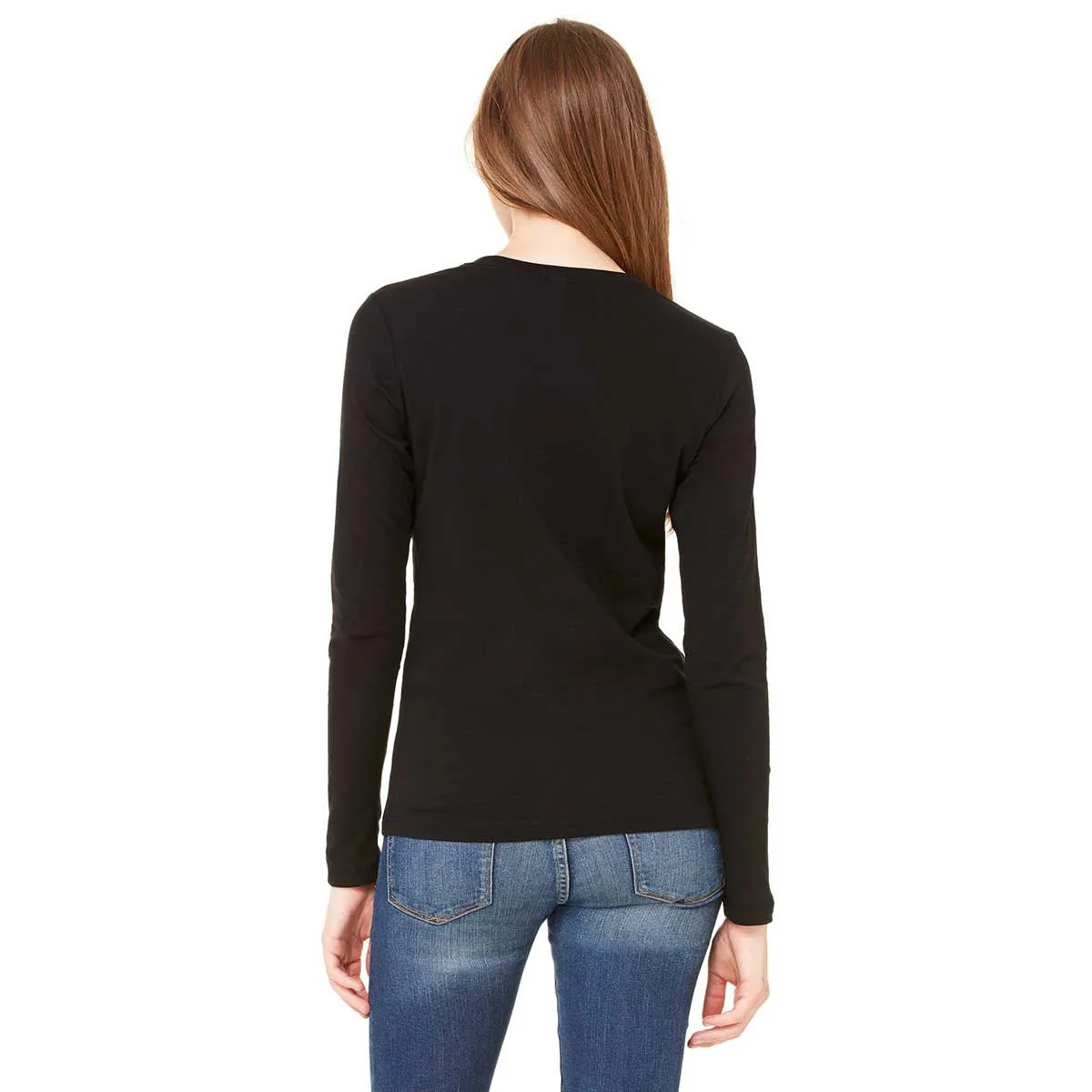 Bella   Canvas Women's Black Jersey Long-Sleeve T-Shirt