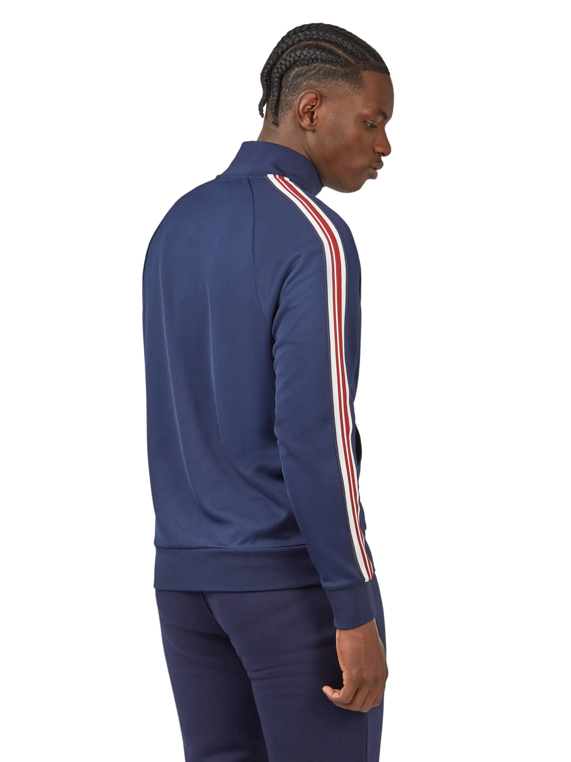 Ben Sherman Navy Blue Striped Retro Track Top Jacket