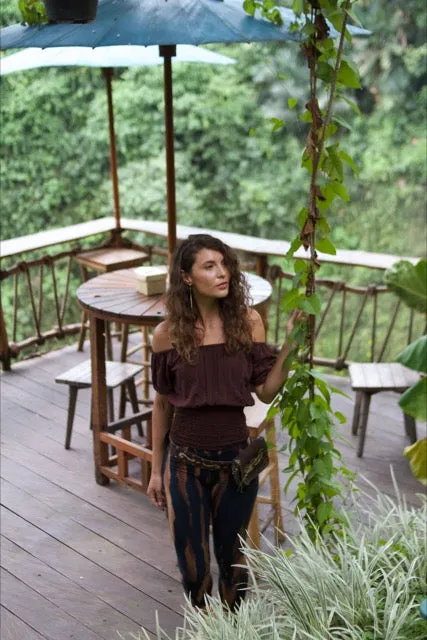 Black and brown tie- dye leggings