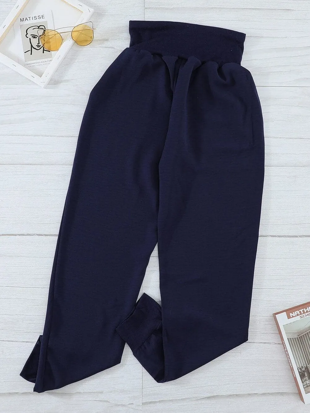 Blue Harem Style Casual Joggers