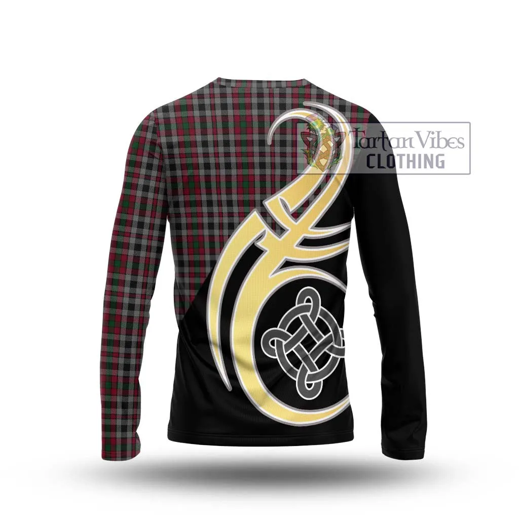 Borthwick Tartan Long Sleeve T-Shirt with Family Crest and Celtic Symbol Style