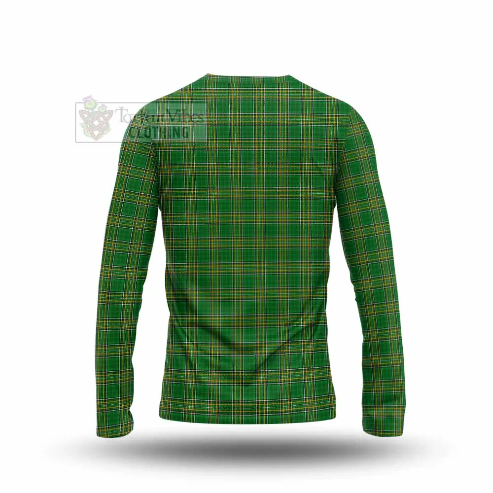 Brenock Irish Clan Tartan Long Sleeve T-Shirt with Coat of Arms