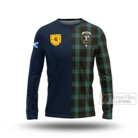 Brodie Hunting Tartan Long Sleeve T-Shirt Alba with Scottish Lion Royal Arm Half Style