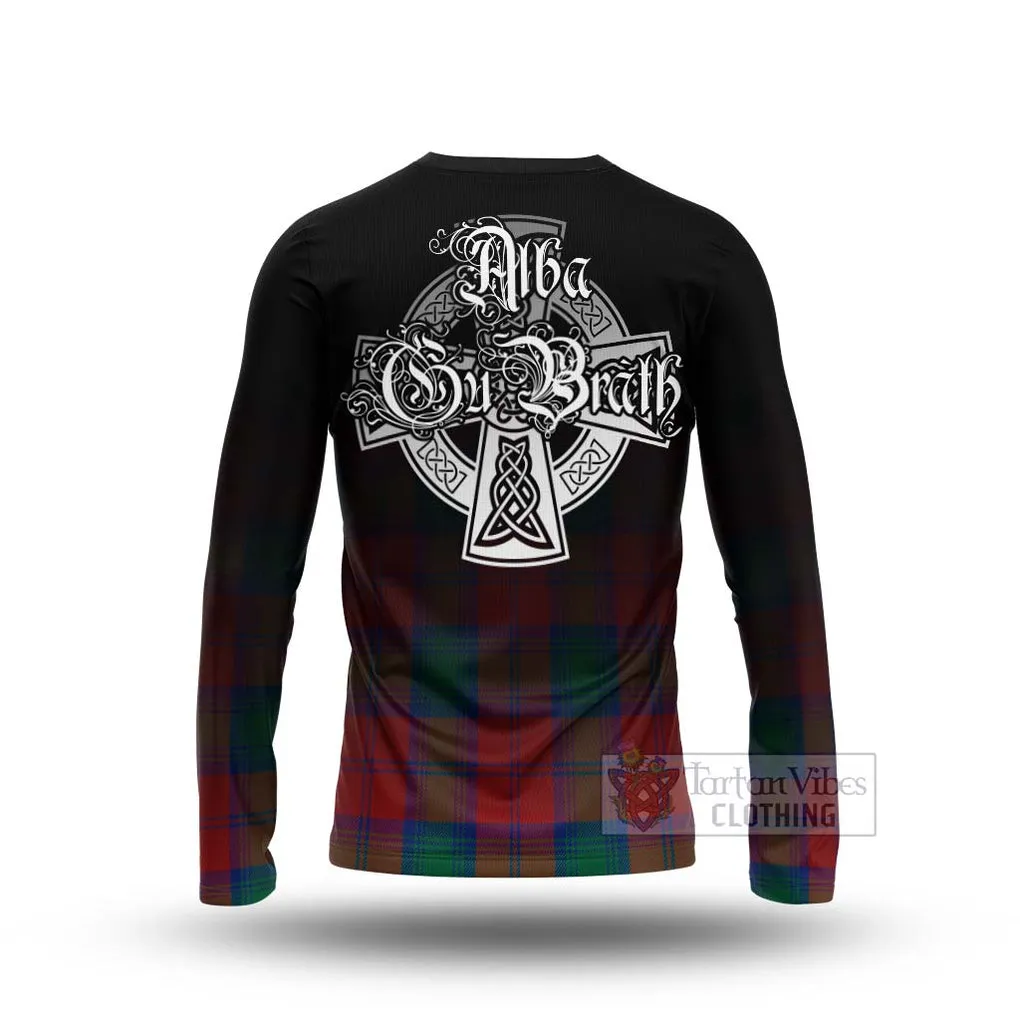 Byres (Byses) Tartan Long Sleeve T-Shirt Featuring Alba Gu Brath Family Crest Celtic Inspired