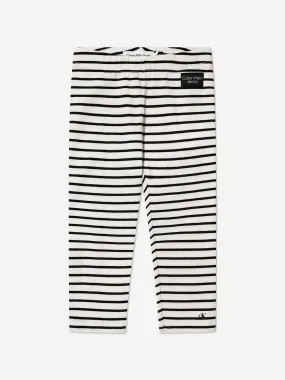 Calvin Klein Baby Girls Organic Cotton Striped Leggings