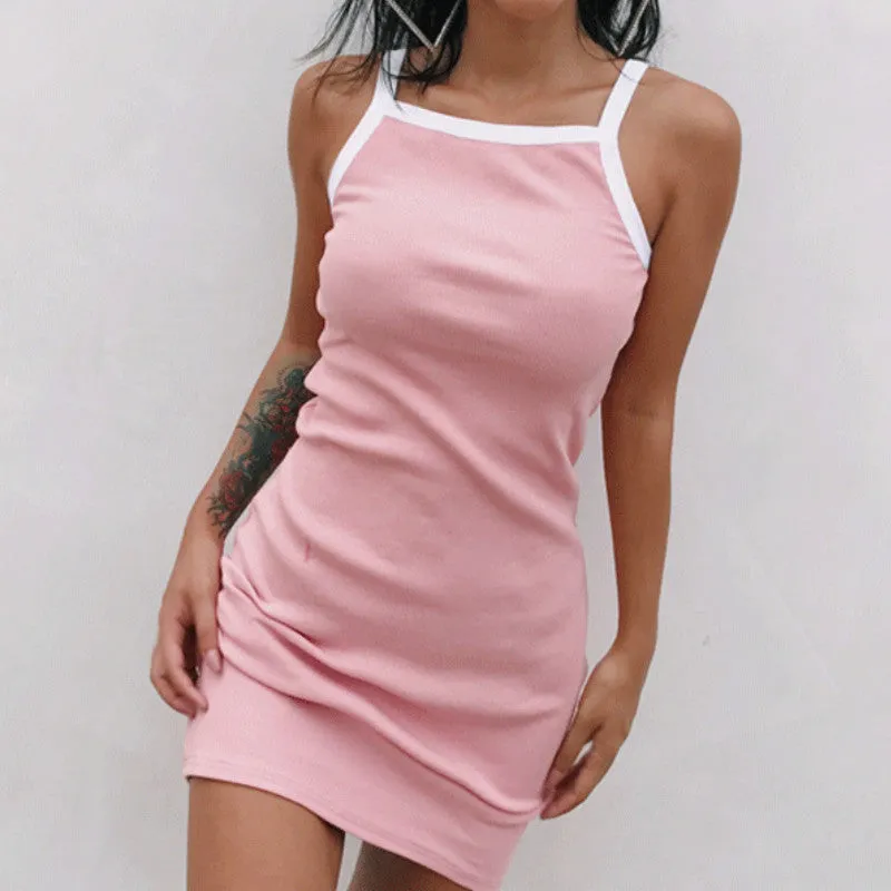 Casual sexy  summer dress sleeveless strap women dress short slim hot sundress dresses robe vestidos clothing