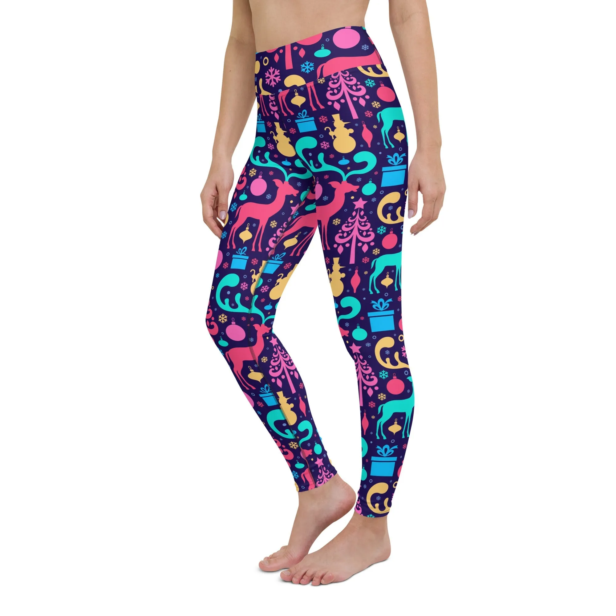 Colorful Christmas Yoga Leggings