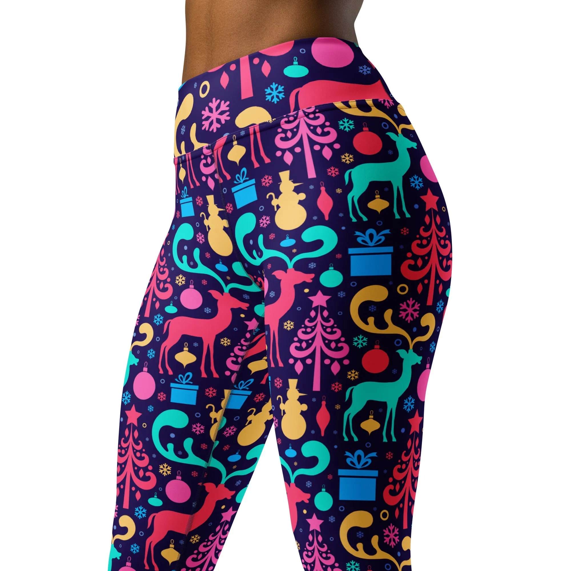 Colorful Christmas Yoga Leggings