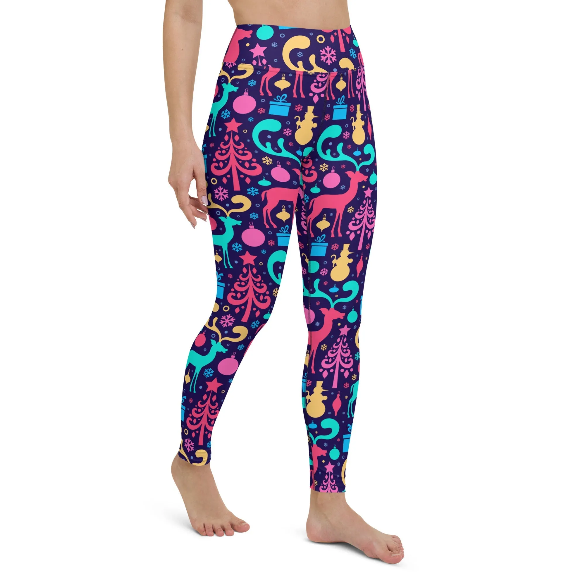 Colorful Christmas Yoga Leggings