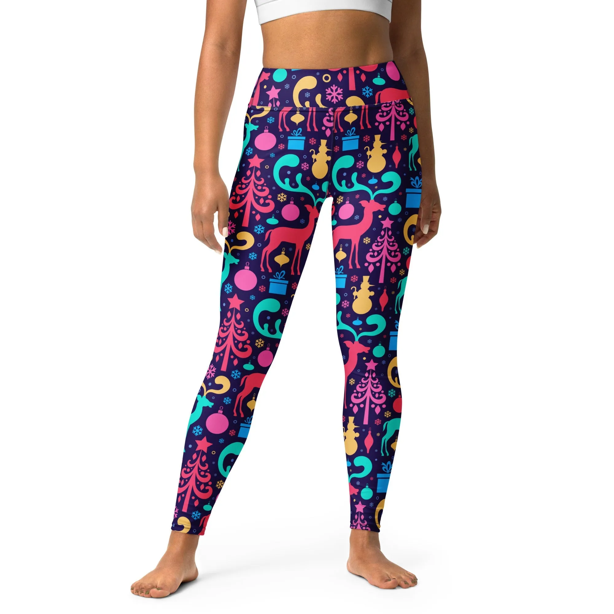 Colorful Christmas Yoga Leggings