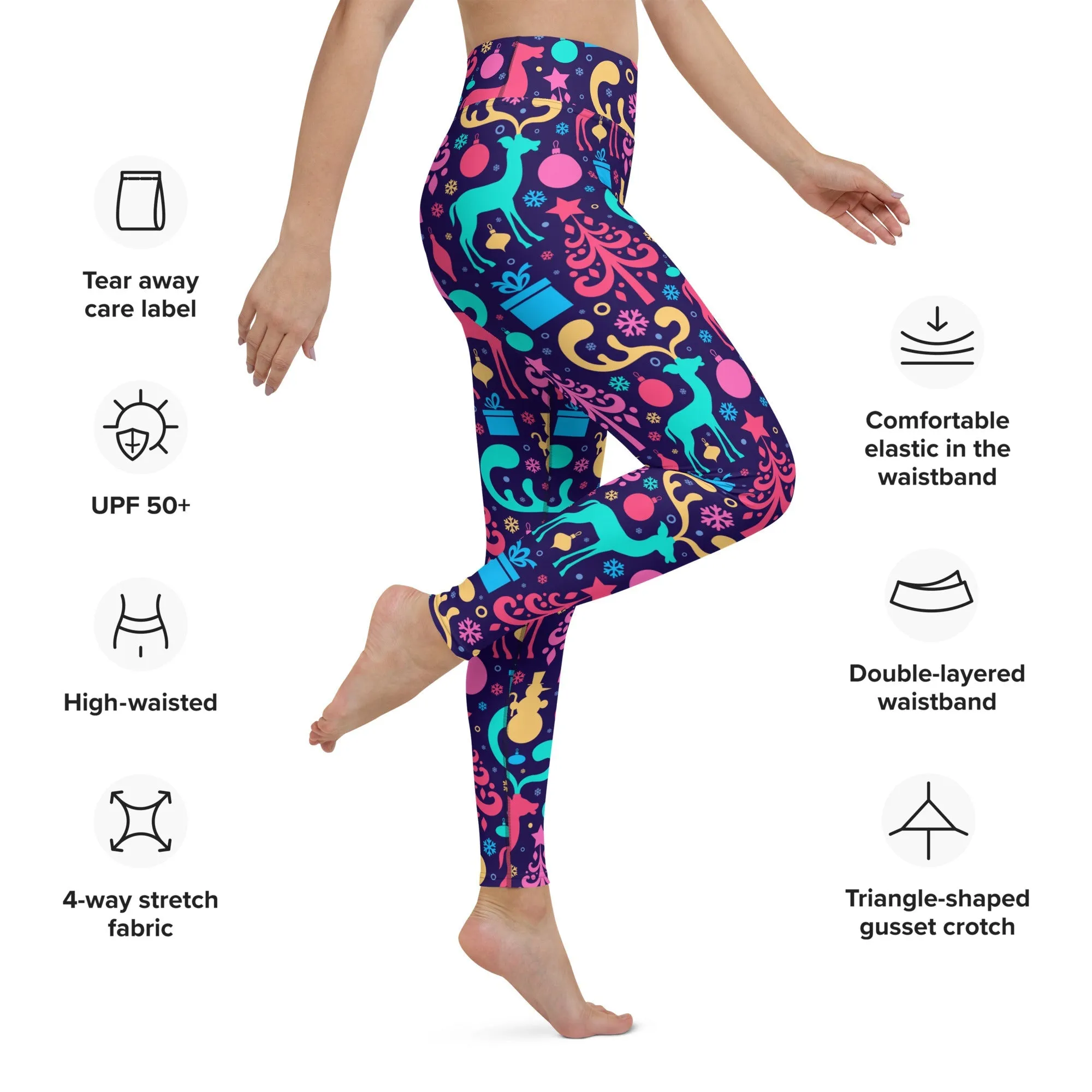 Colorful Christmas Yoga Leggings