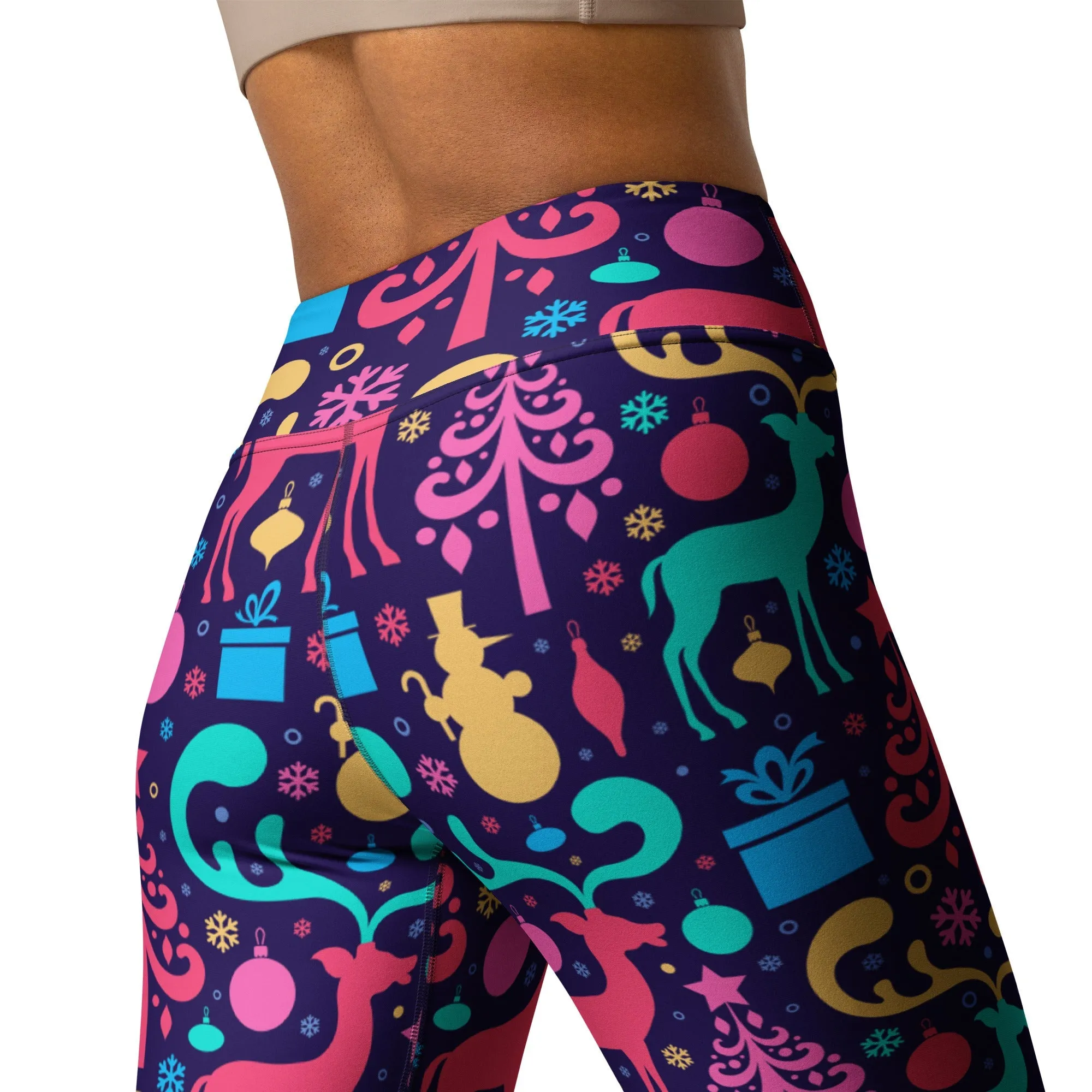 Colorful Christmas Yoga Leggings