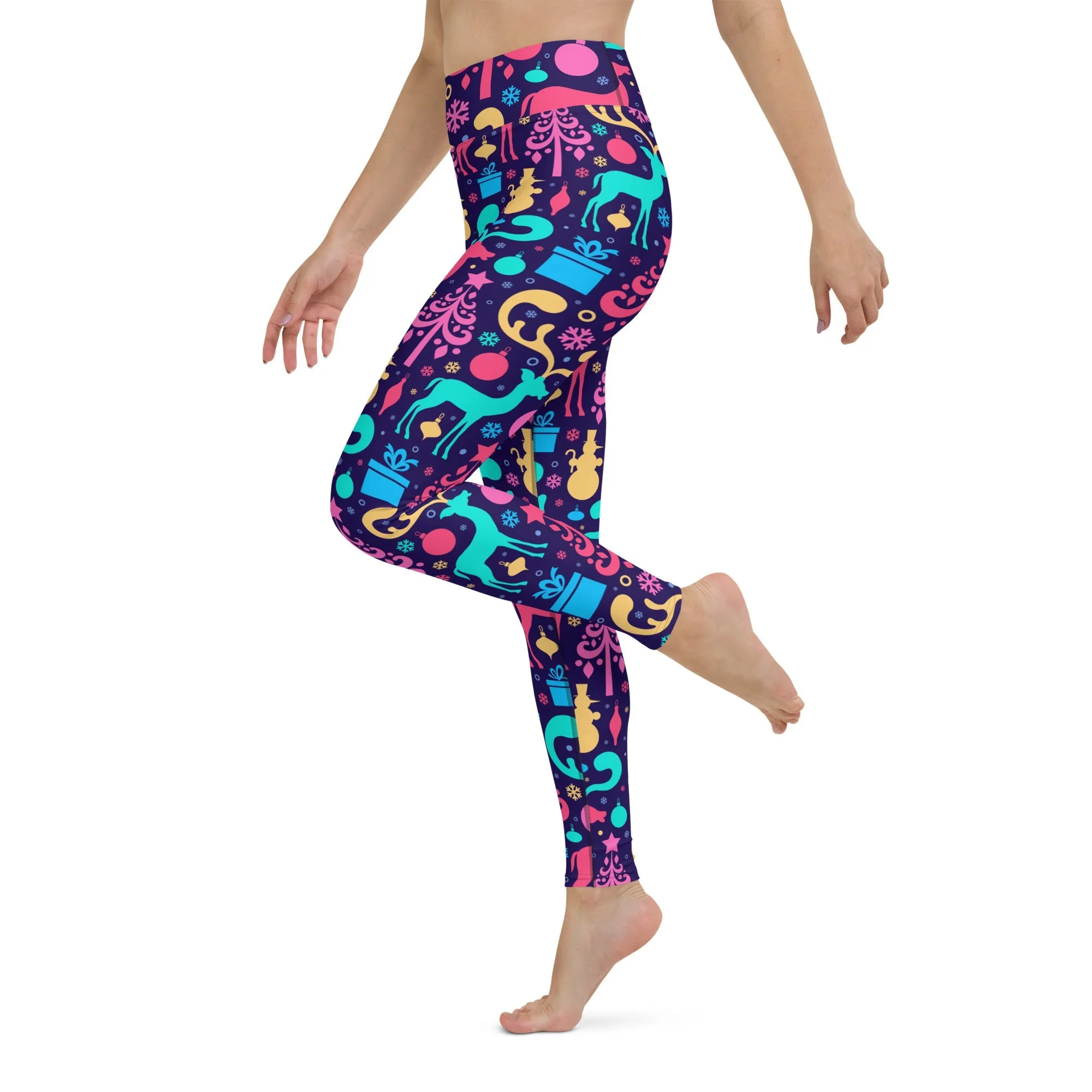 Colorful Christmas Yoga Leggings