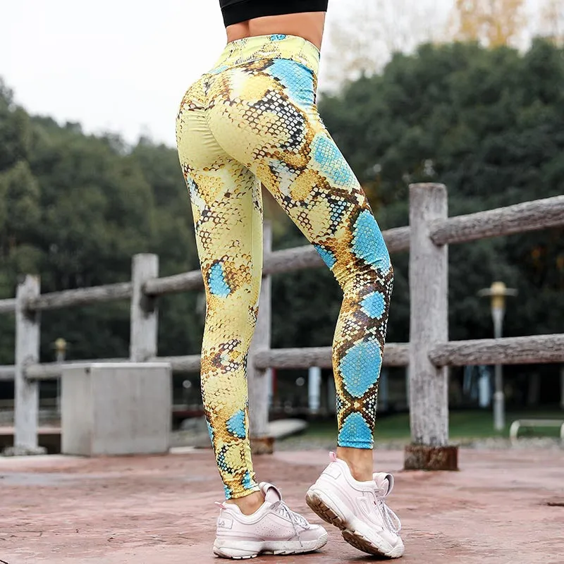 Colourful Snake Print Leggings