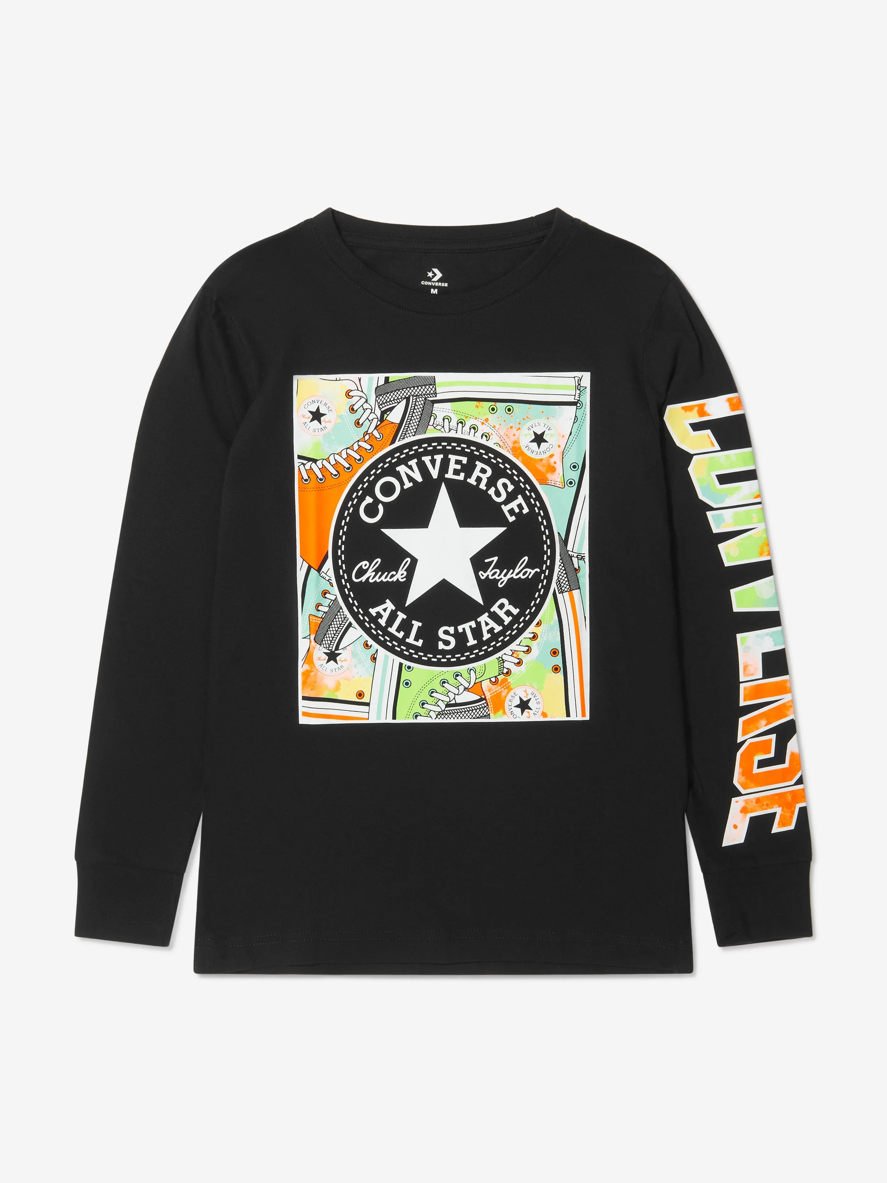 Converse Boys Cotton Long Sleeve Trainer Print T-Shirt