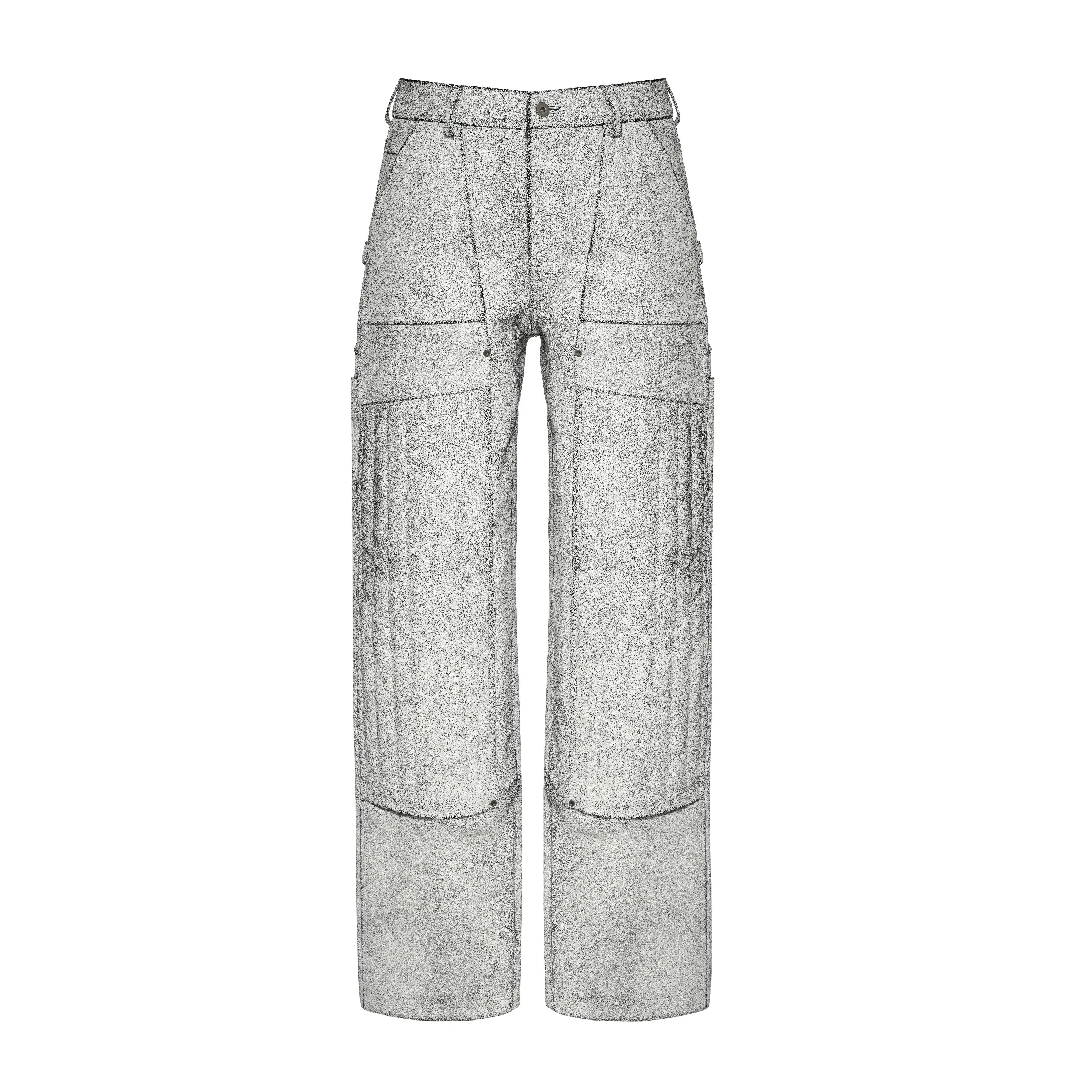 CRACKED LEATHER PADDED  PANT