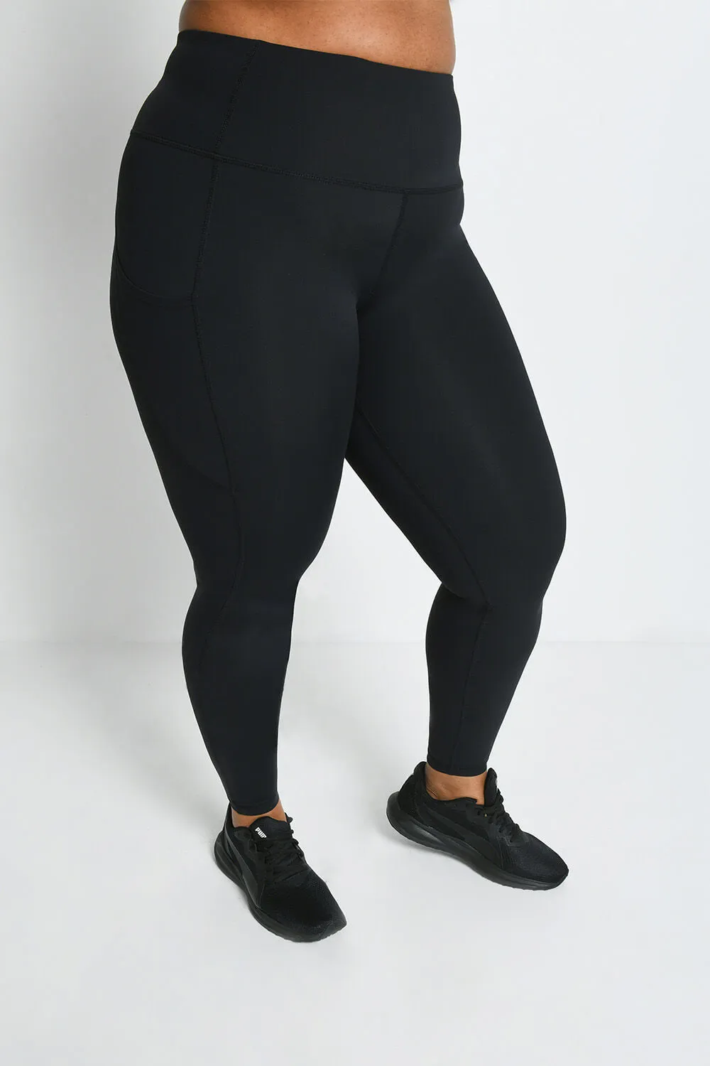 Curve Energise Full Length Sports Leggings - Midnight Black