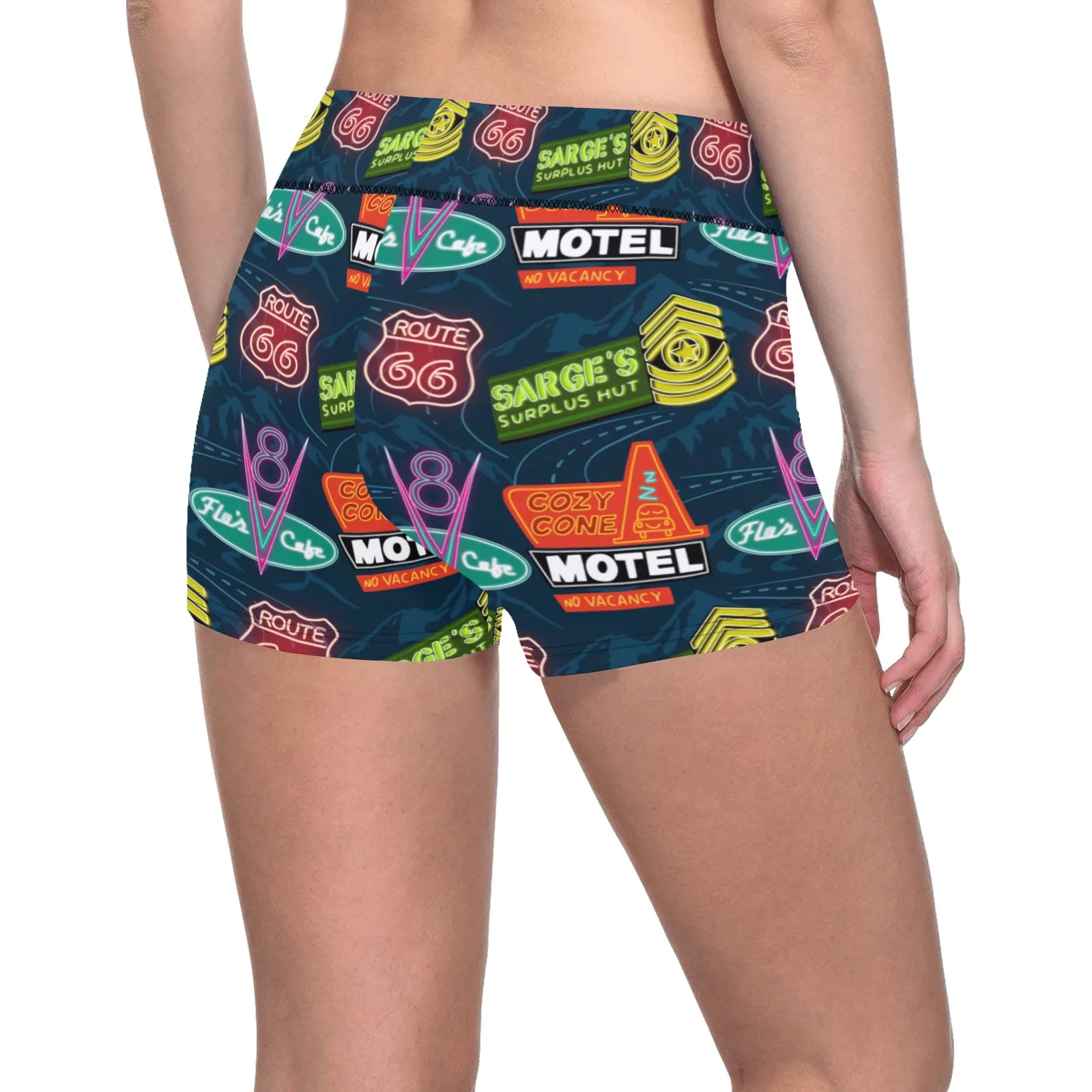 Disney Cars Neon Signs Women's Short Leggings