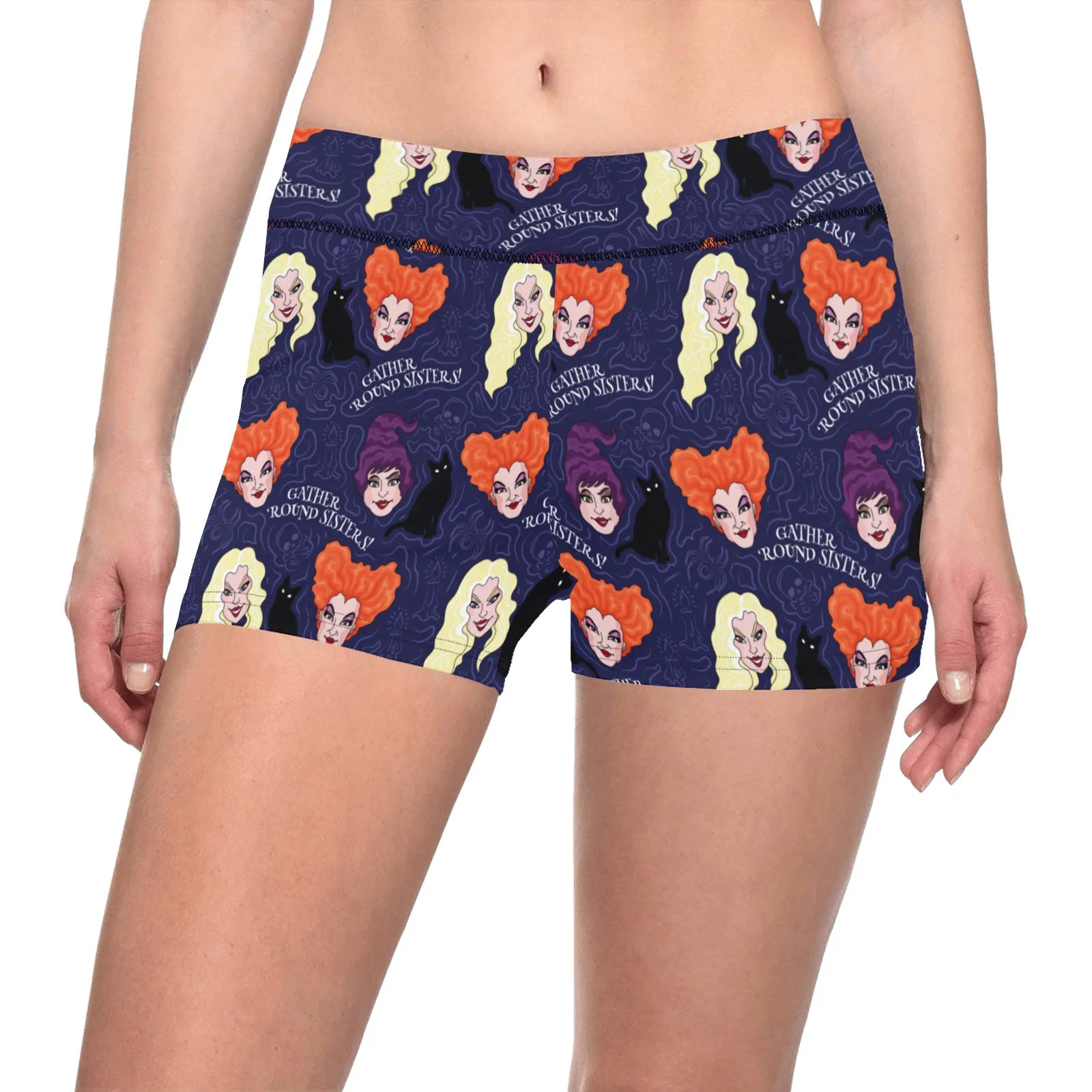 Disney Hocus Pocus Gather Round Sisters Women's Short Leggings