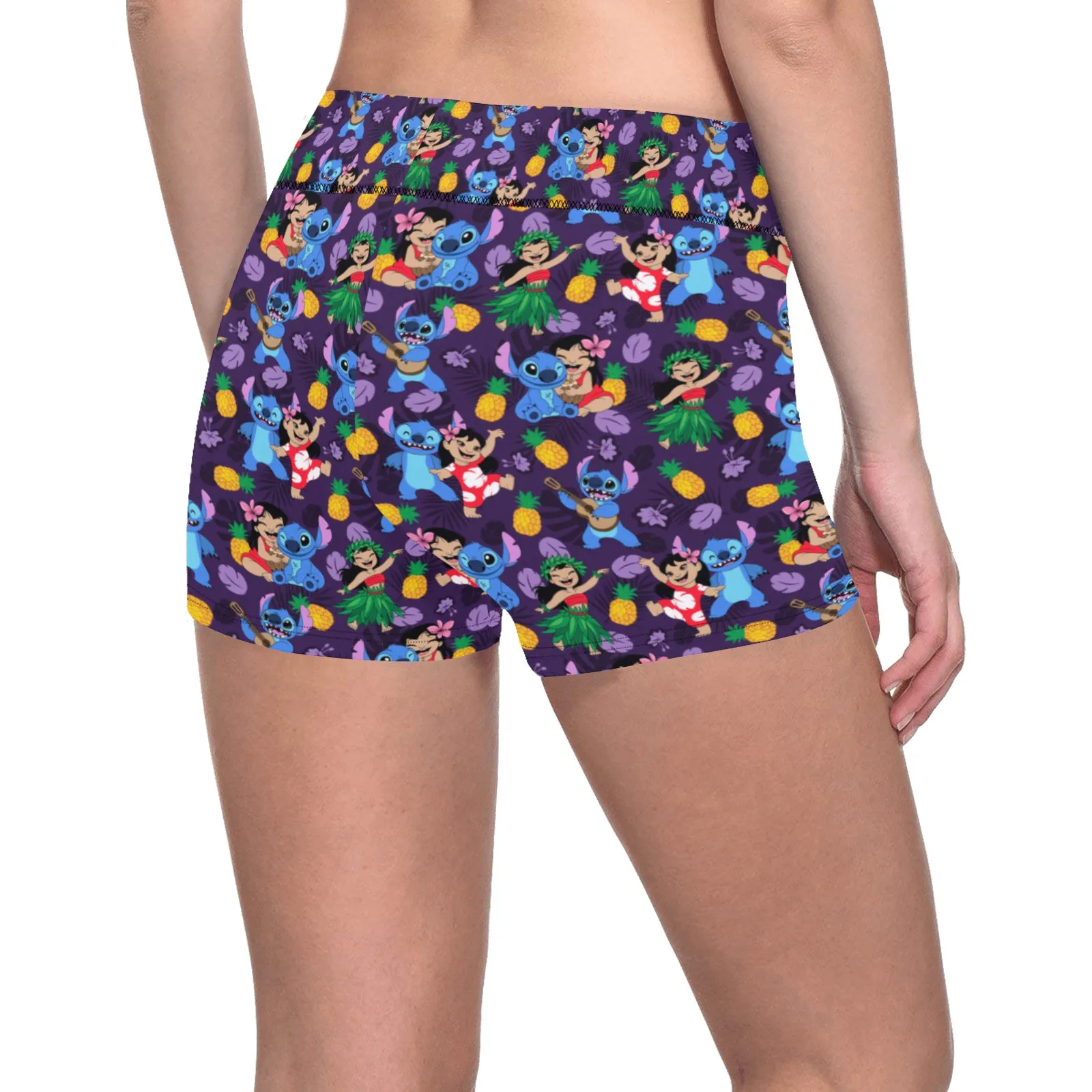 Disney Lilo And Stitch Island Friends Women's Short Leggings