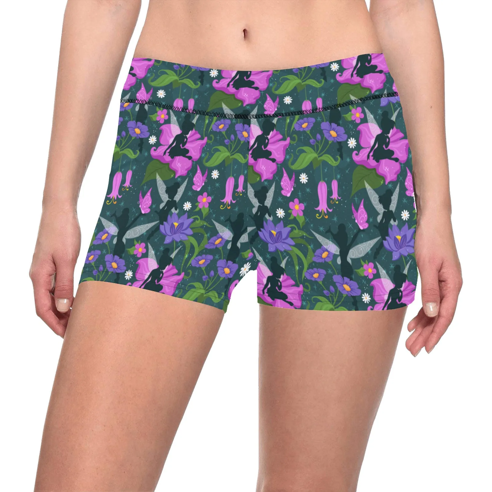 Disney Tinker Bell Fairies And Flowers Women's Short Leggings