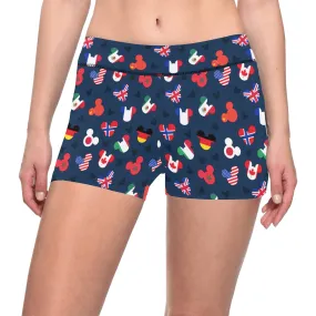 Disney World Epcot Around The World Women's Short Leggings