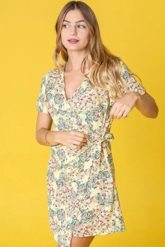 Ditsy Floral Wrap Dress