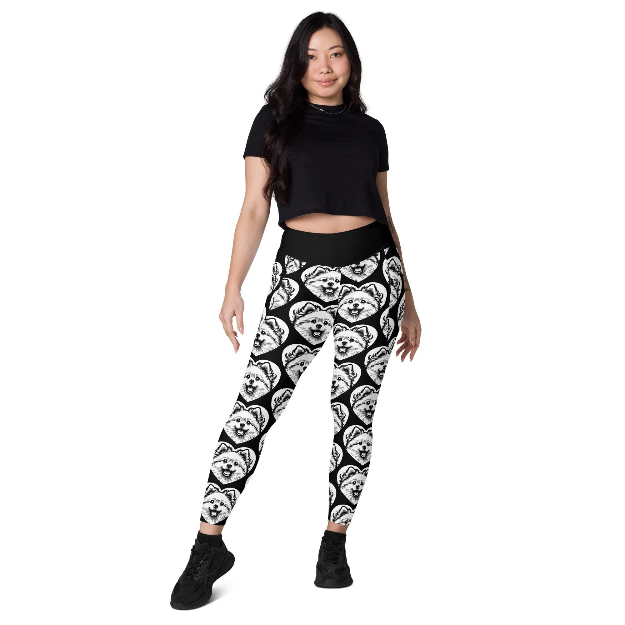 DOG BREED LEGGINGS with pockets - AMERICAN ESKIMO DOG - HERTTAHOUND