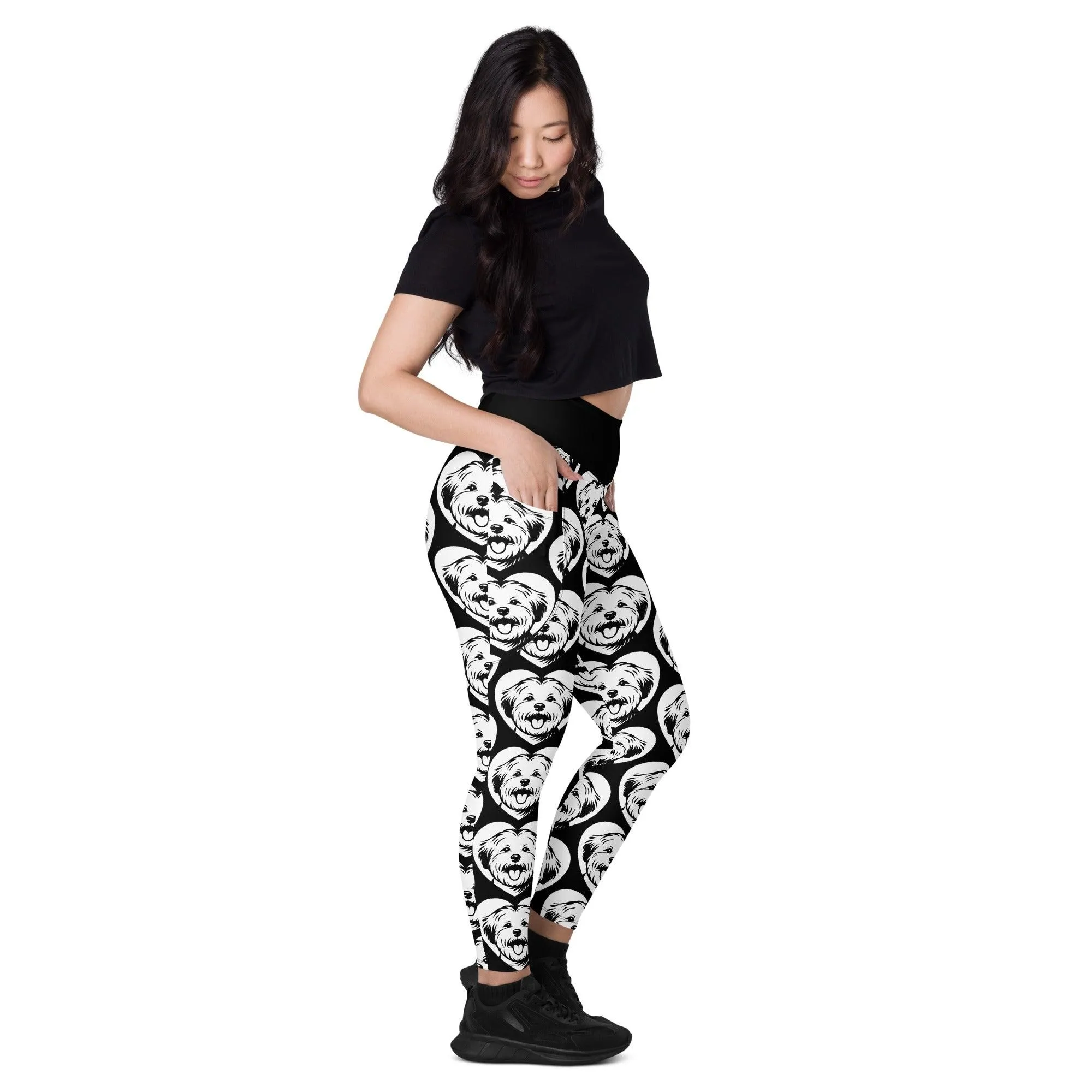 DOG BREED LEGGINGS with pockets - COTON DE TULÉAR - HERTTAHOUND