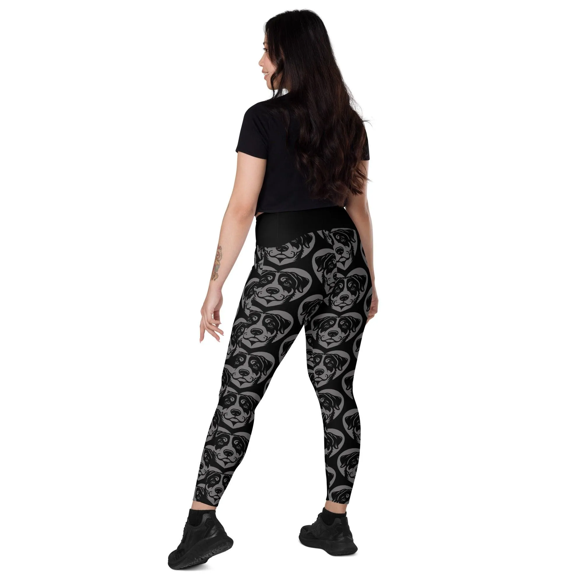 DOG BREED LEGGINGS with pockets - ENTLEBUCHER MOUNTAIN DOG - HERTTAHOUND - grey