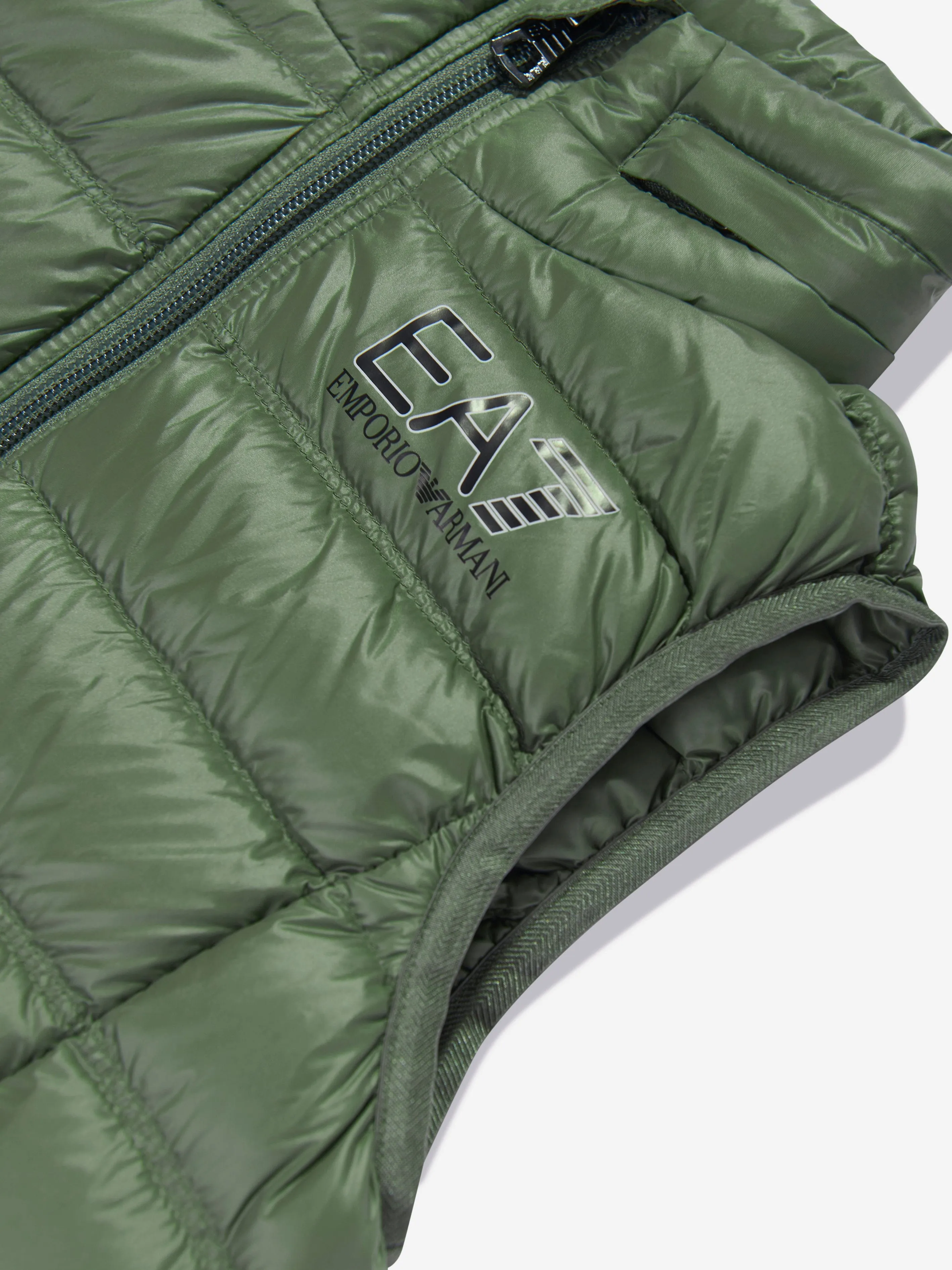 EA7 Emporio Armani Boys Padded Gilet in Green