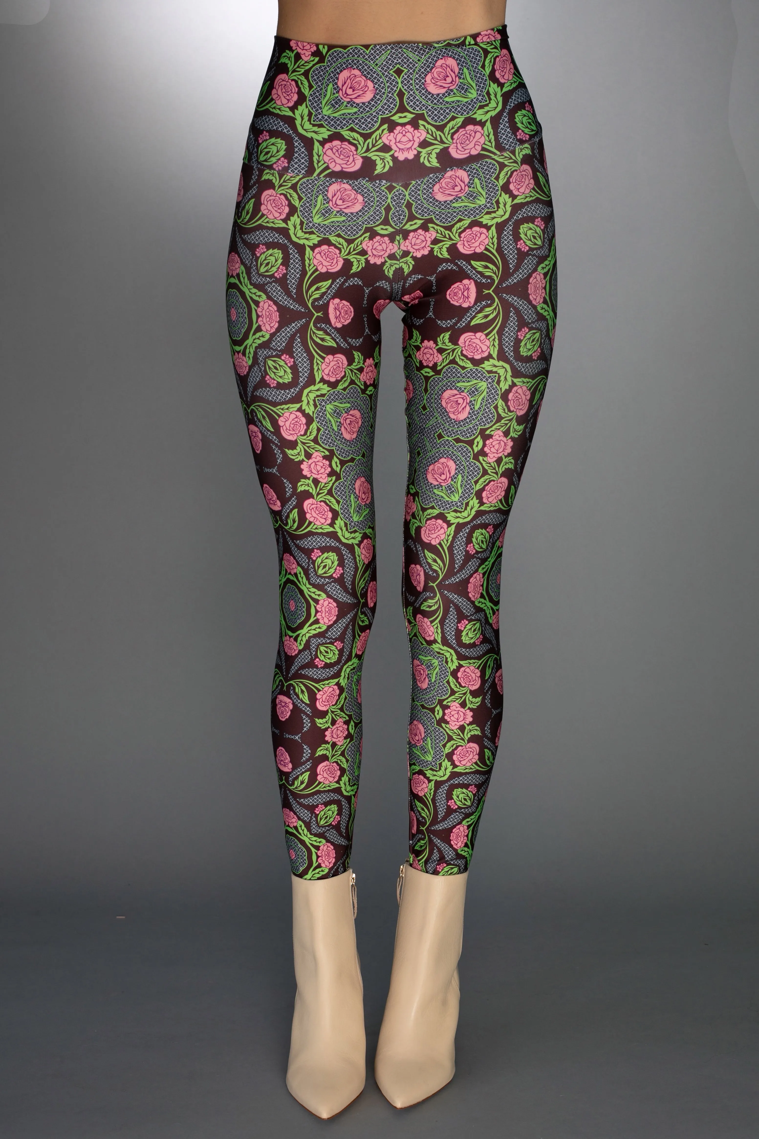 ED-002WG- LEGGINGS-ROSSES BURGUNDY