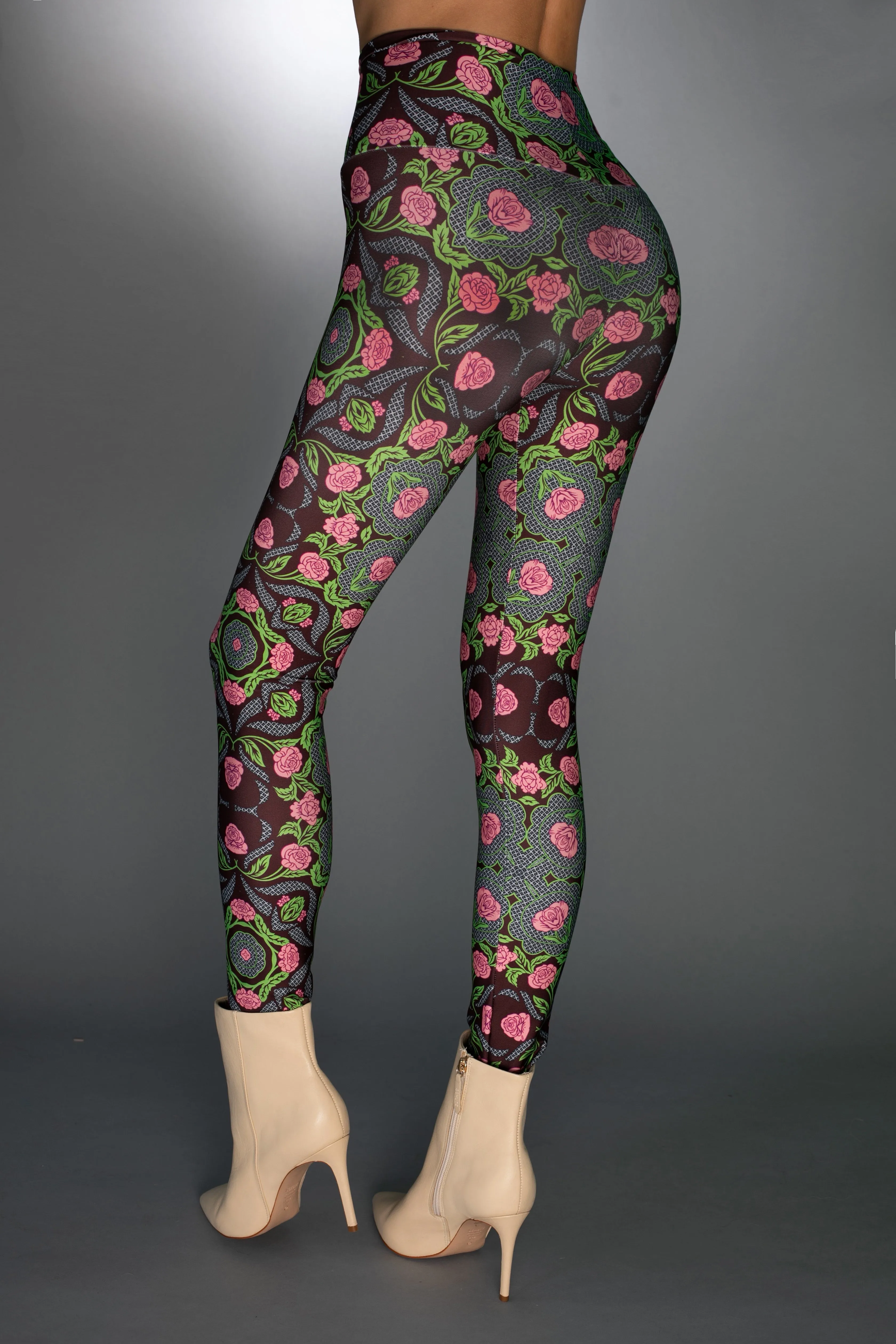 ED-002WG- LEGGINGS-ROSSES BURGUNDY