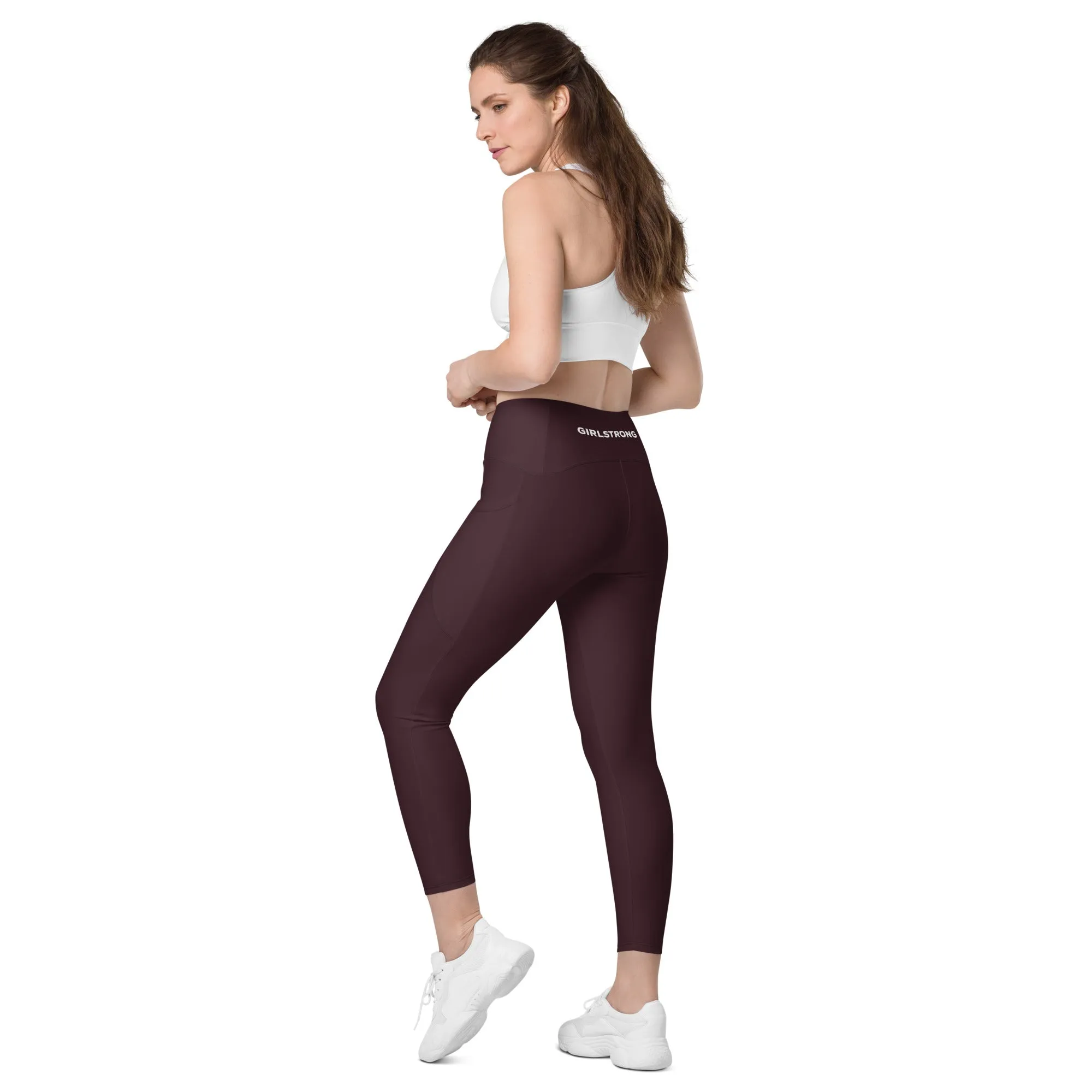 ELEVATED ESSENTIALS, THE PERFECT SIDE POCKET LEGGING CABERNET