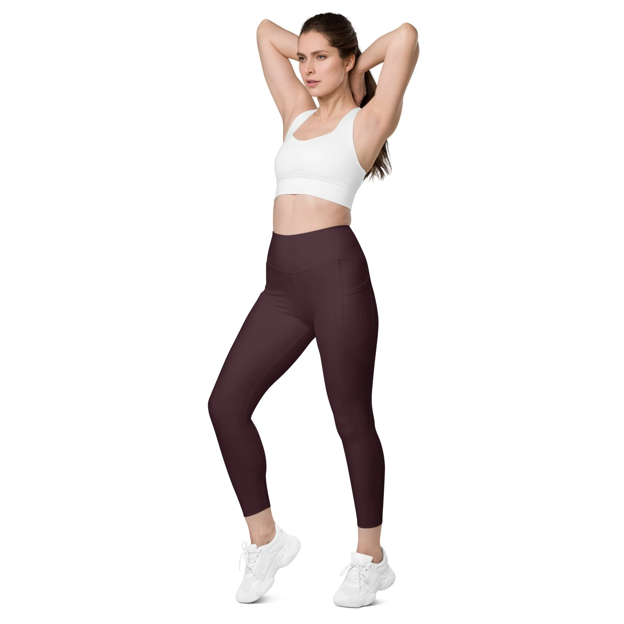 ELEVATED ESSENTIALS, THE PERFECT SIDE POCKET LEGGING CABERNET