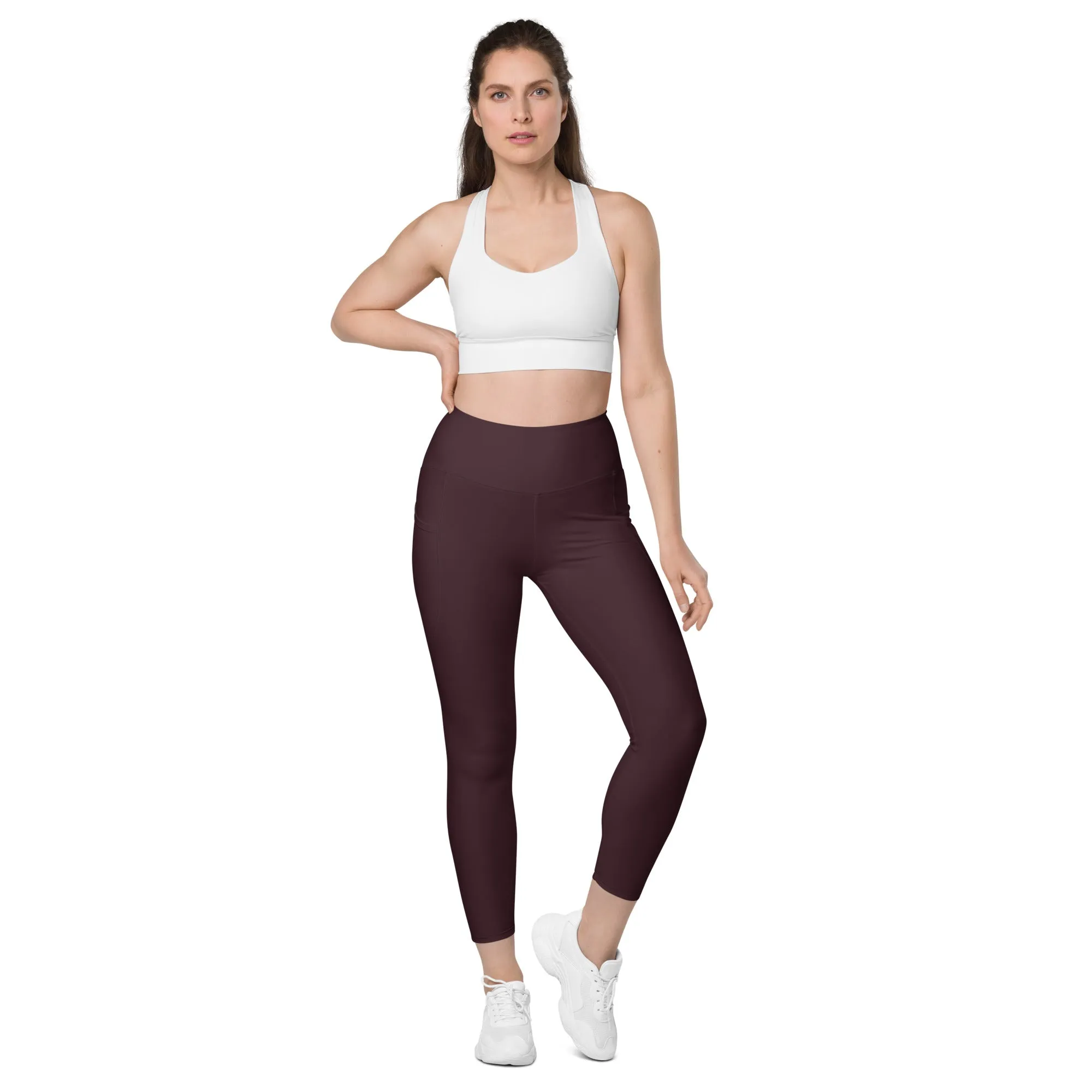 ELEVATED ESSENTIALS, THE PERFECT SIDE POCKET LEGGING CABERNET