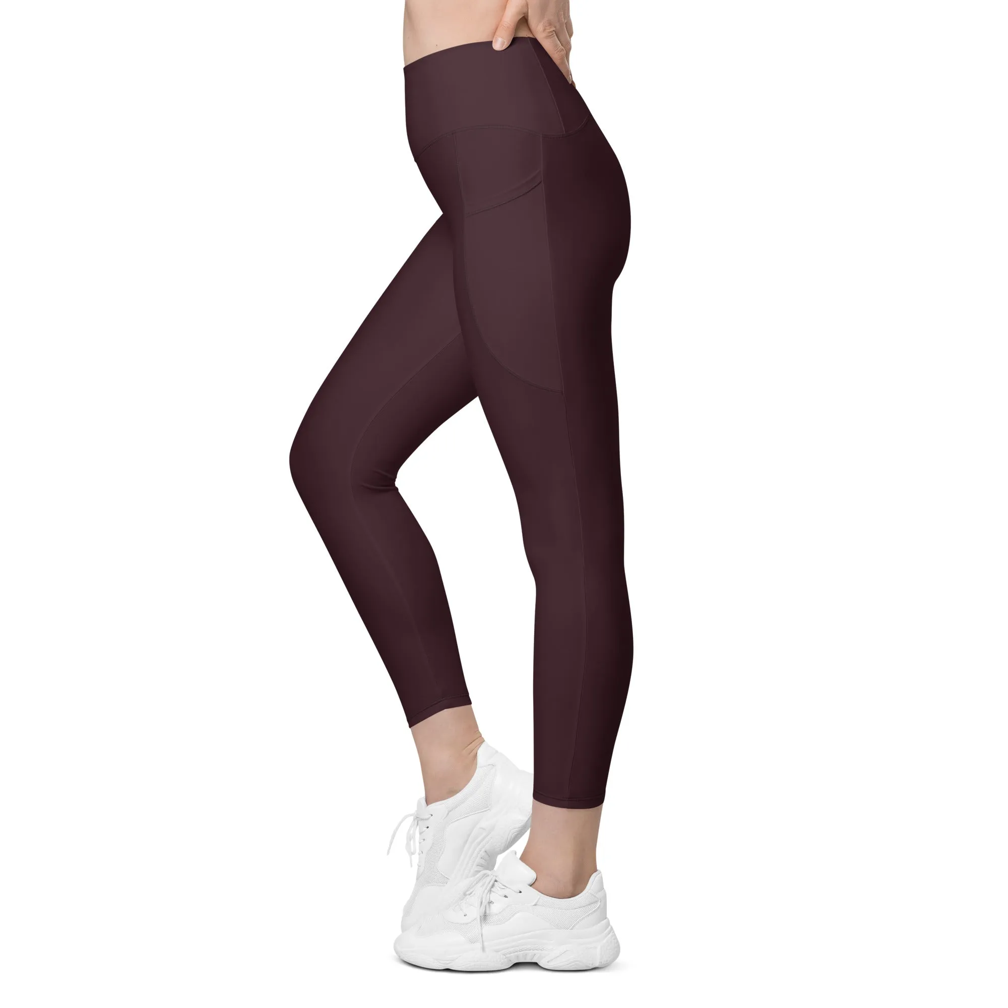 ELEVATED ESSENTIALS, THE PERFECT SIDE POCKET LEGGING CABERNET